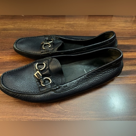 🍁END of YEAR SALE🍁PRADA Black Leather Slip-on Loafers Size 40.5 - Picture 5 of 13